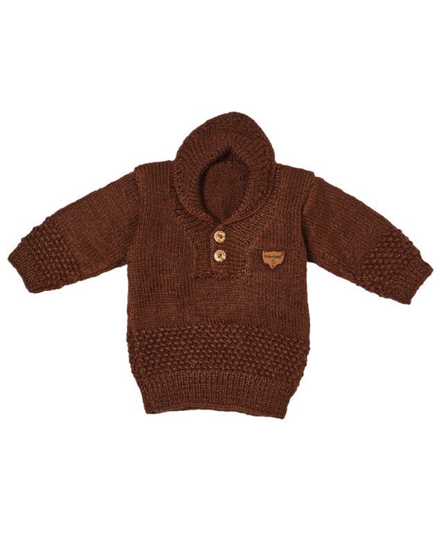 High Neck Collar Sweater - Green - Image 2