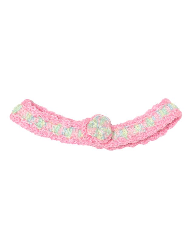 Handmade Woolen Frock Hairband Socks Set - Multicoloured Pink - Image 4