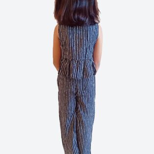 ShilpShakti Cotton Abstract Printed Top And Trouser Set - Black - Image 2